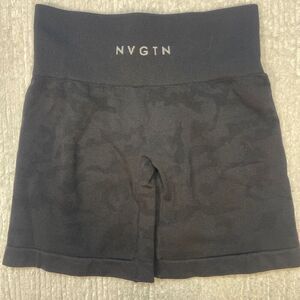 NVGNT Black Pull On High-Waisted Camo Seamless Athletic Shorts Size XS